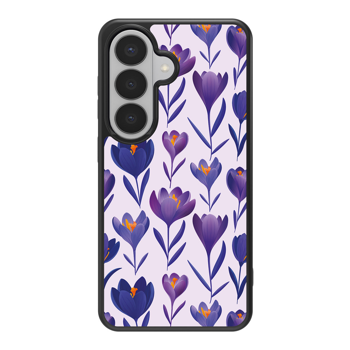Midnight Crocus design back view – Samsung Galaxy S26 Plus case