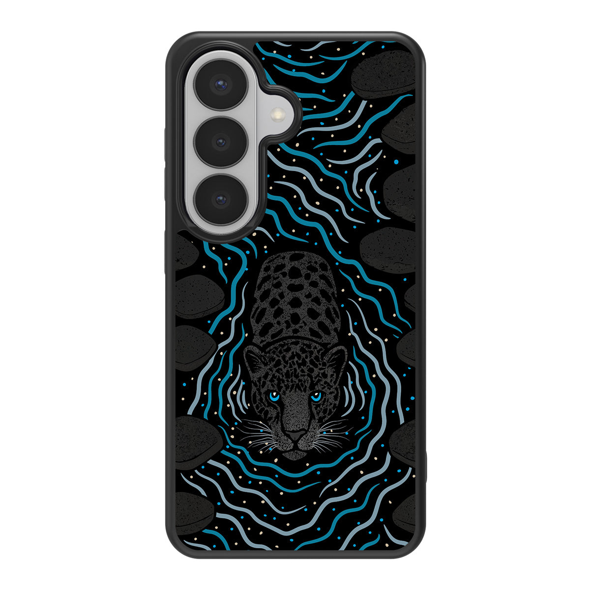 Midnight Panther design back view – Samsung Galaxy S26 case