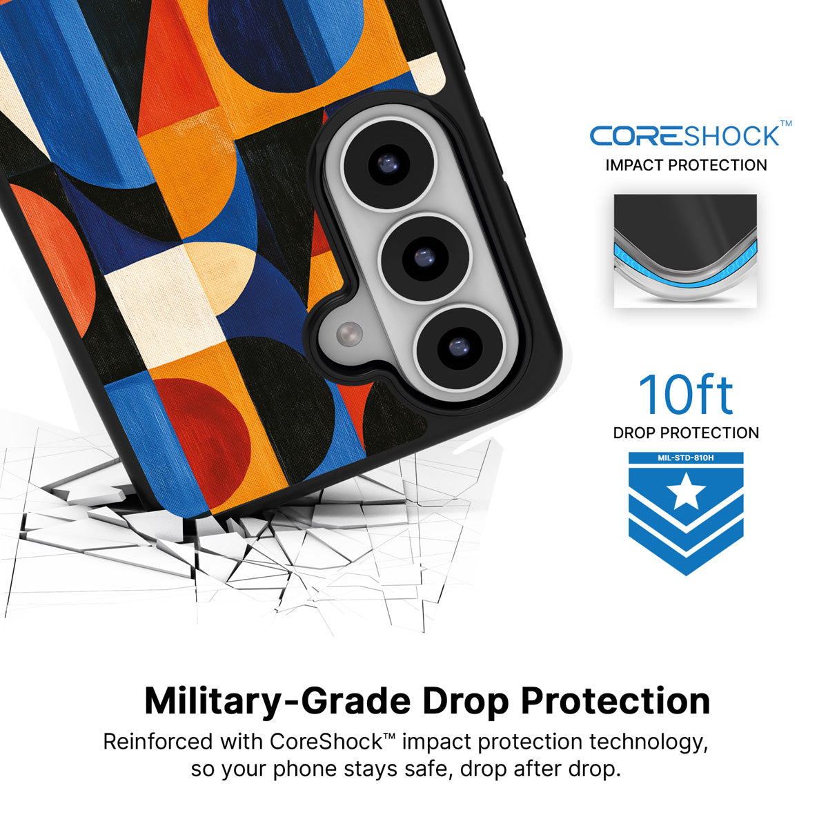 Modernist Muse Samsung Galaxy S26 case with 10ft military-grade drop protection