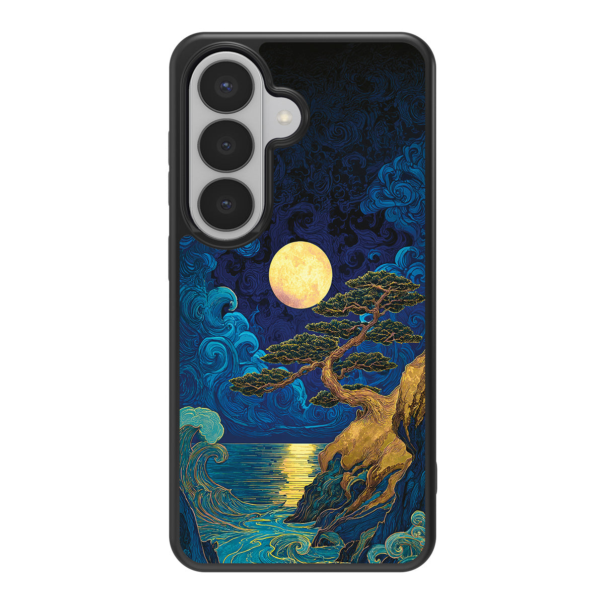 Moonlit Tide design back view – Samsung Galaxy S26 case