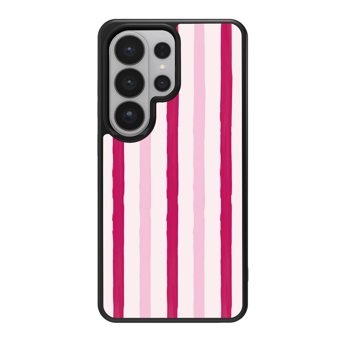 Pink Watercolor Stripes design back view – Samsung Galaxy S26 Ultra case