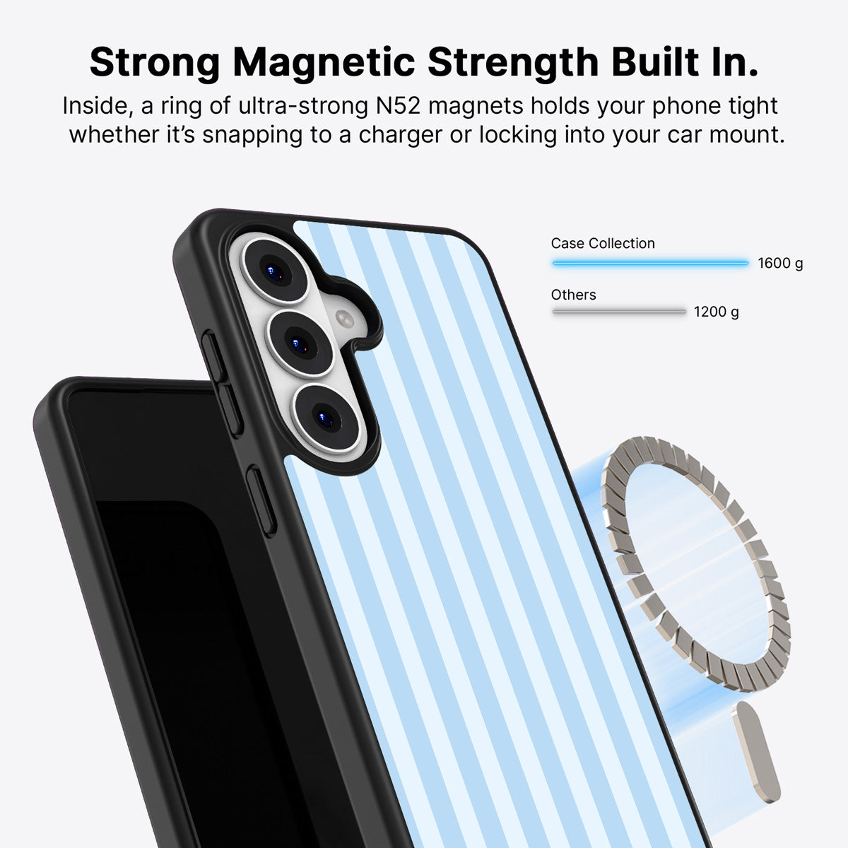 Samsung Galaxy S26 Plus Qi2 magnetic case with N52 magnets – Riviera design