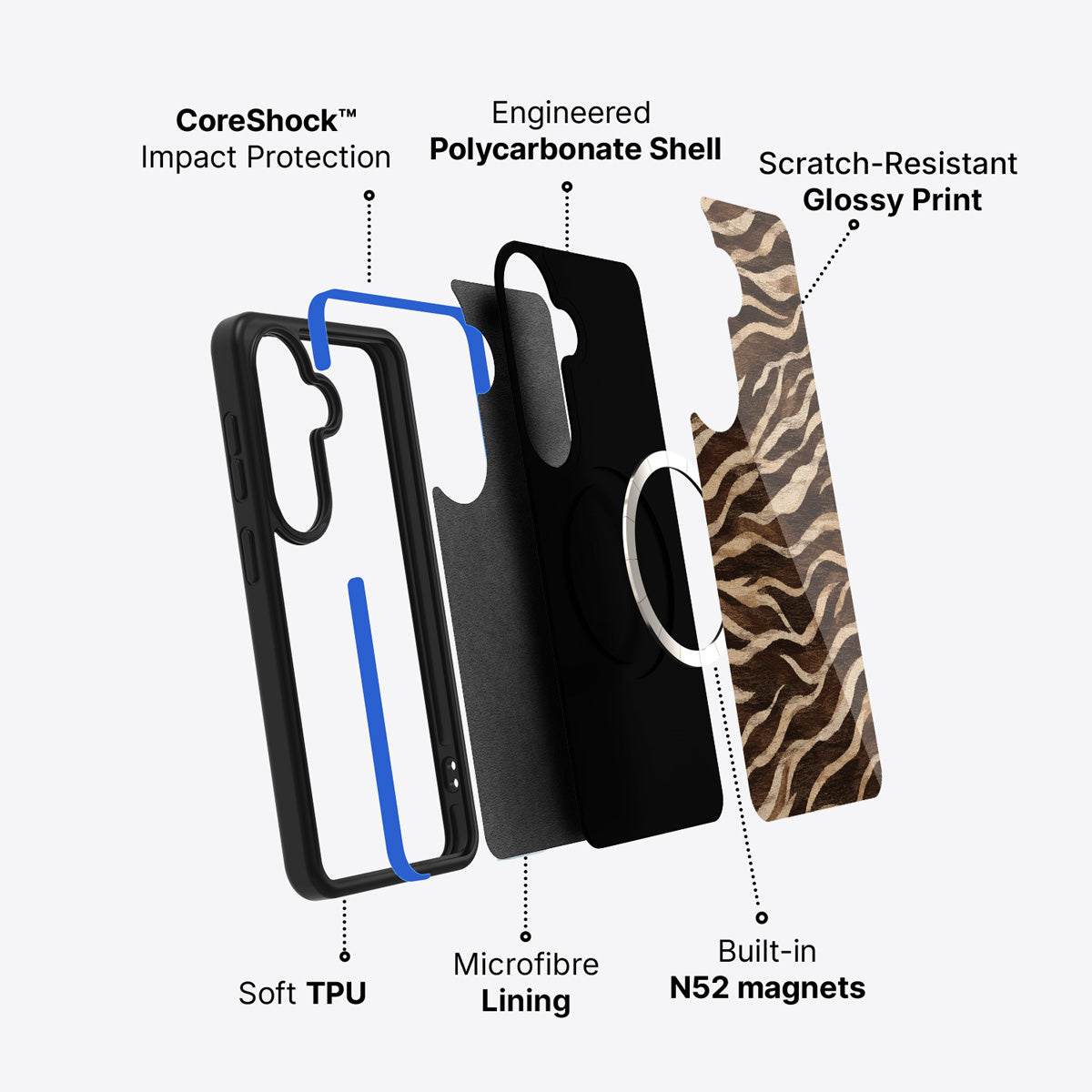 Samsung Galaxy S26 Plus case construction and features – Savanna Silk phone case