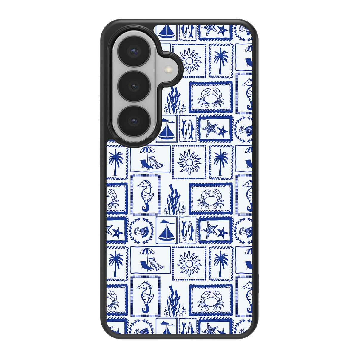 Seaside Sketches design back view – Samsung Galaxy S26 Plus case
