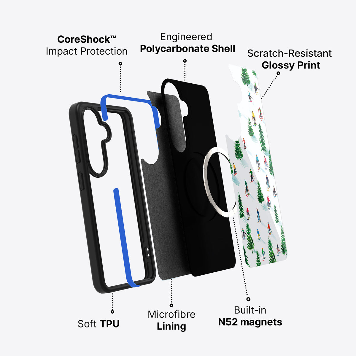 Samsung Galaxy S26 case construction and features – Ski Club phone case