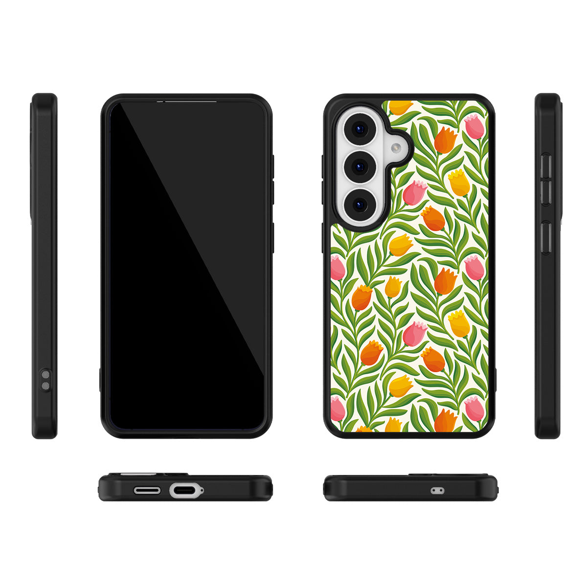 Spring Tulips Samsung Galaxy S26 case – multi-angle view