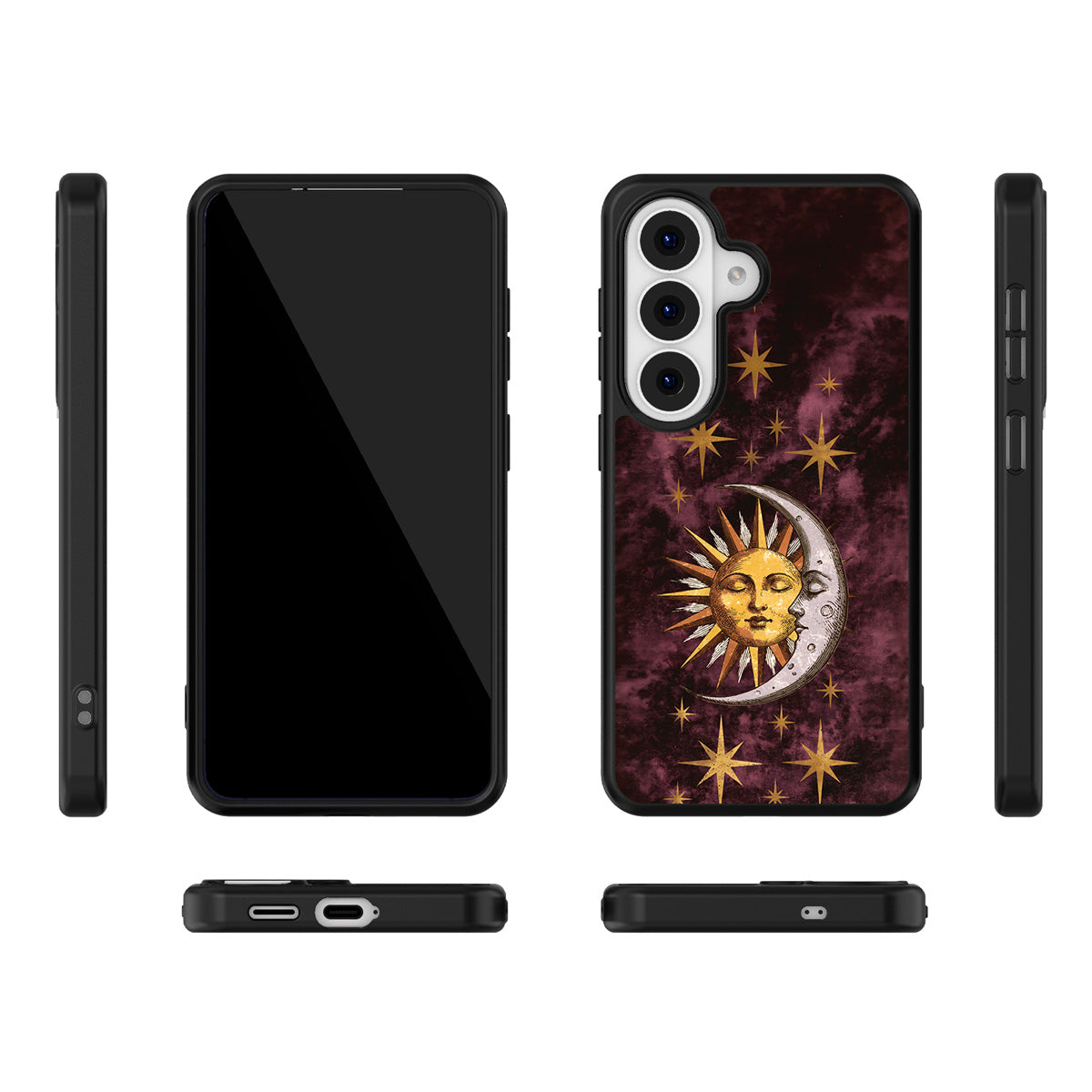 Sun and Moon Samsung Galaxy S26 Plus case – multi-angle view