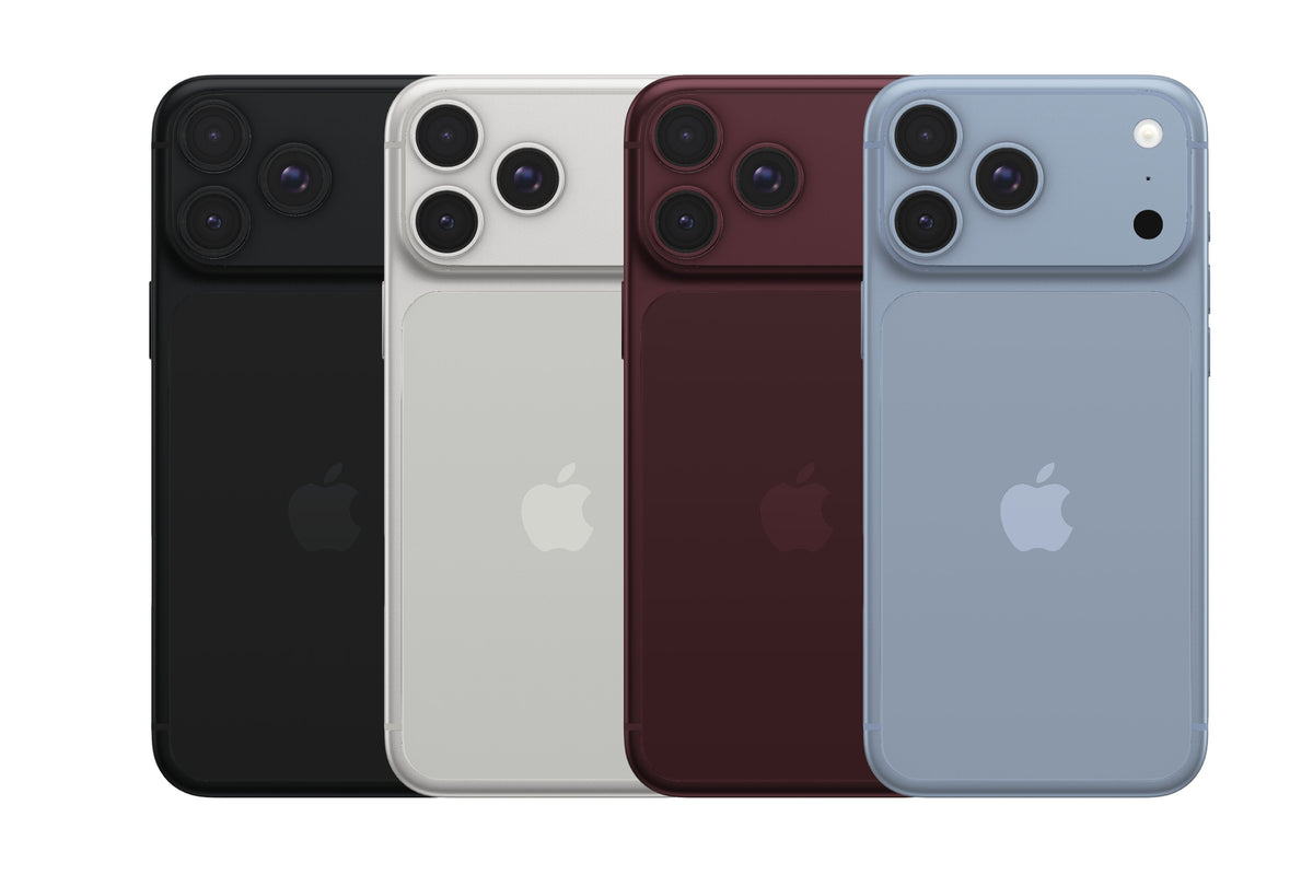 iPhone 18 Pro Max in Deep Black, Silver, Glacier Blue and Burgundy
