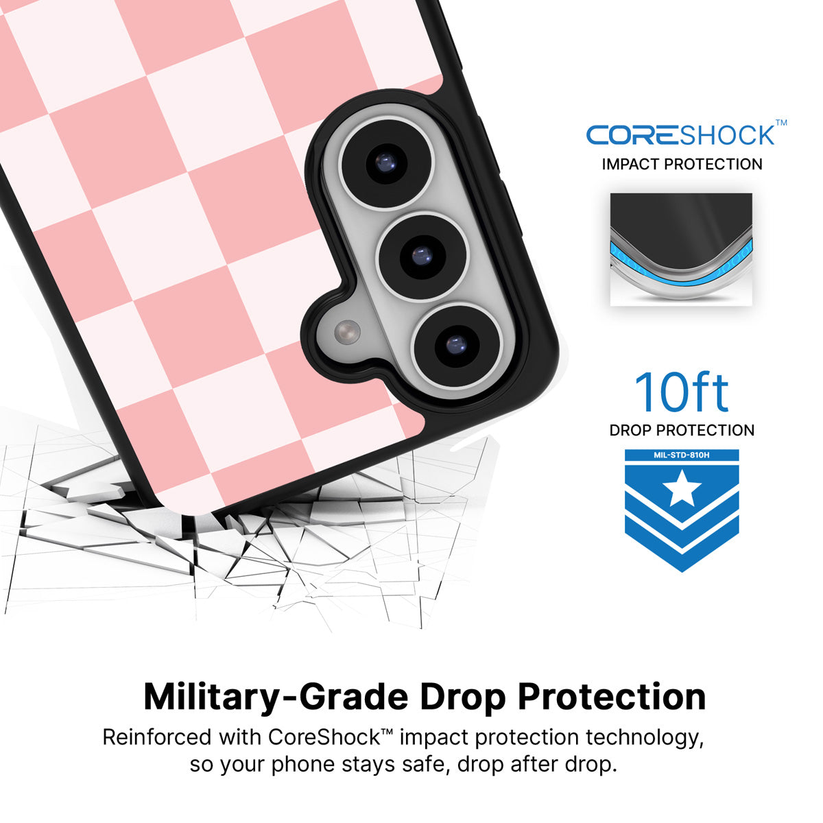 Ballet Tile Samsung Galaxy S26 Plus case with 10ft military-grade drop protection
