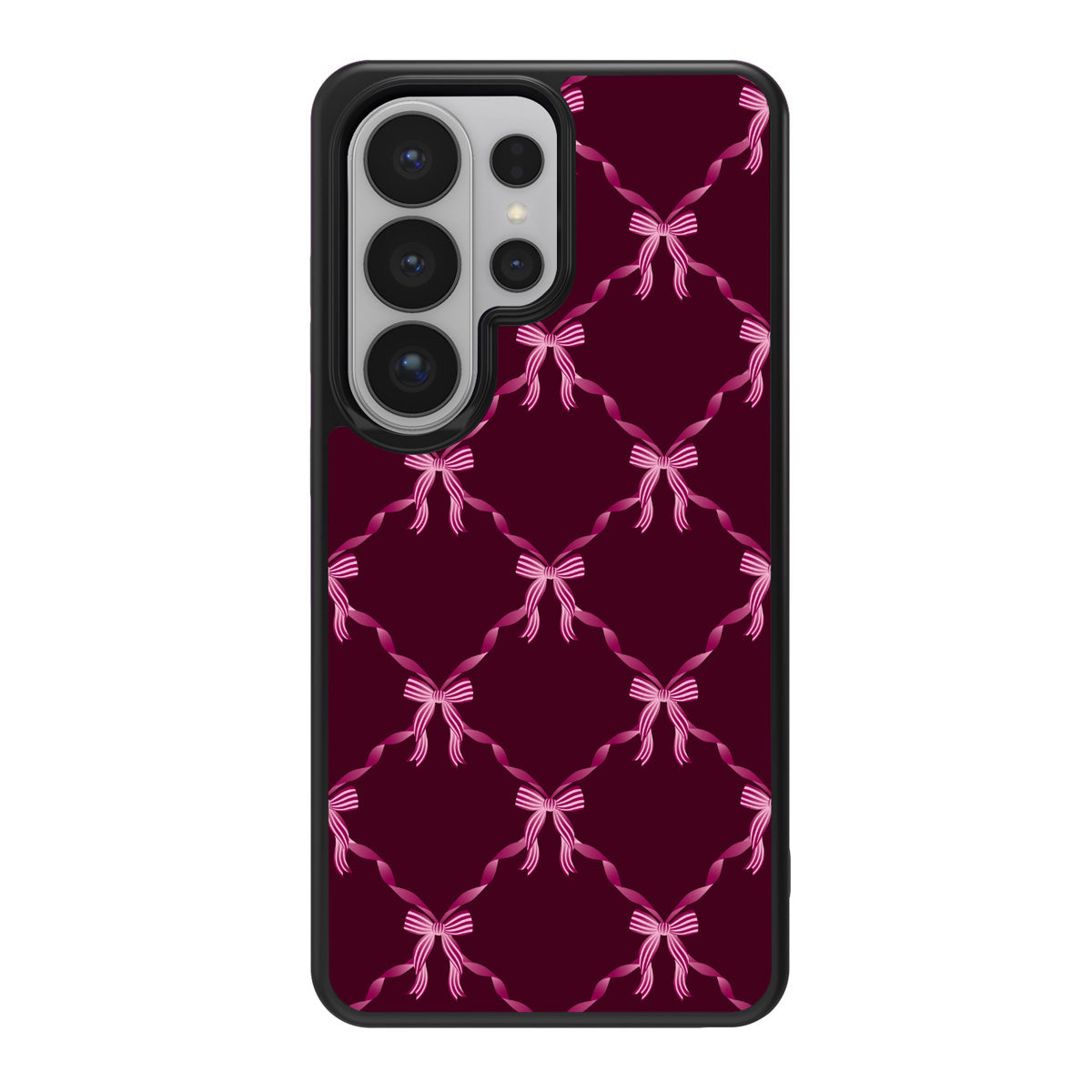Bordeaux Bow design back view – Samsung Galaxy S26 Ultra case