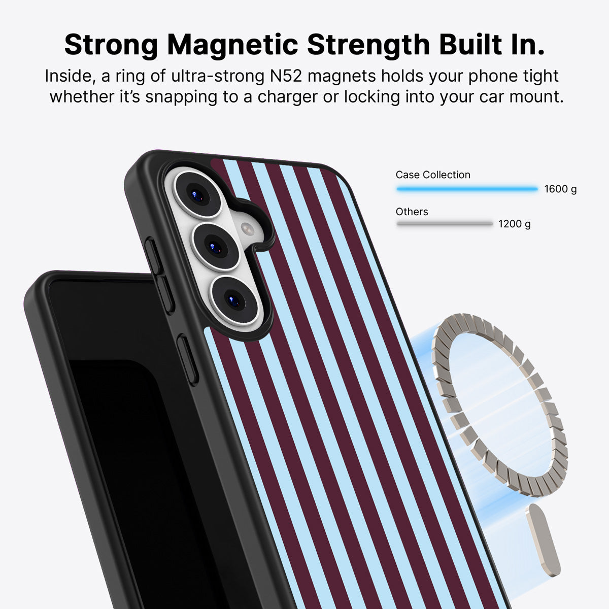 Samsung Galaxy S26 Qi2 magnetic case with N52 magnets – Cabernet Column design