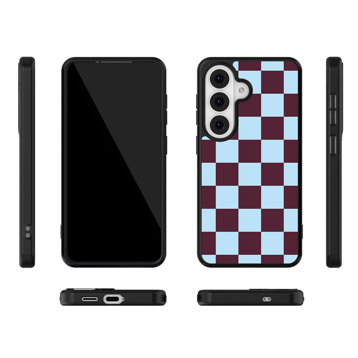 Cabernet Tile Samsung Galaxy S26 case – multi-angle view