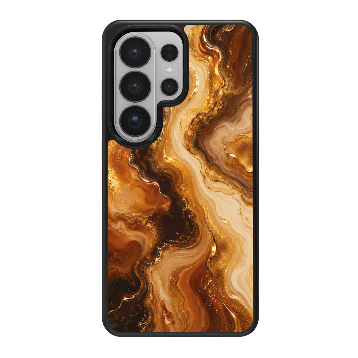 Caramel Swirl design back view – Samsung Galaxy S26 Ultra case
