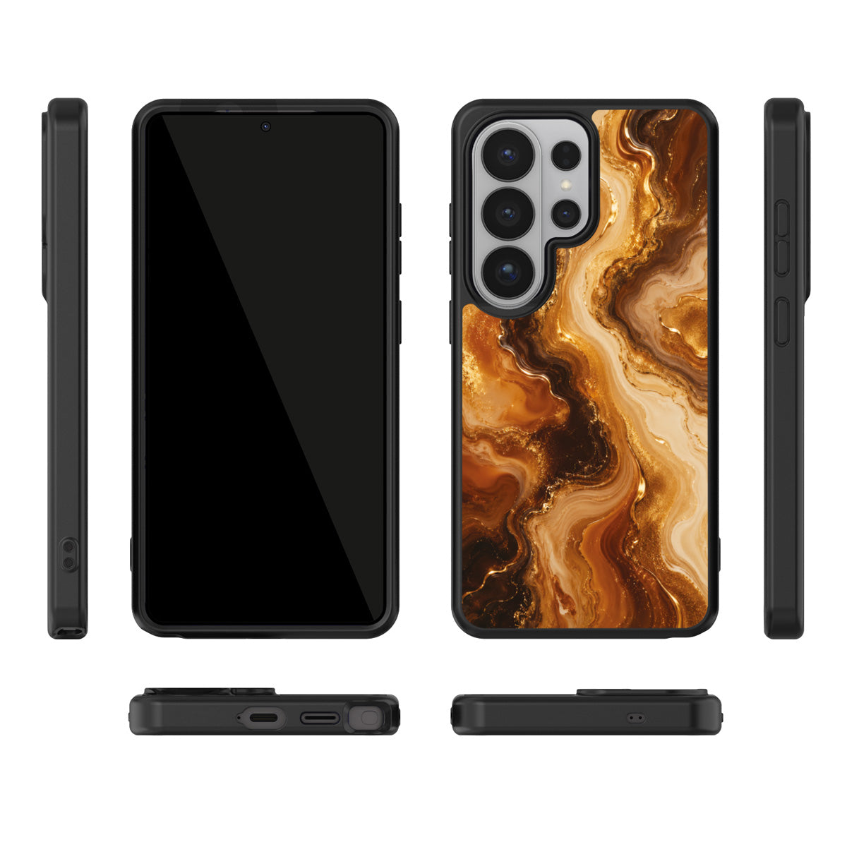 Caramel Swirl Samsung Galaxy S26 Ultra case – multi-angle view