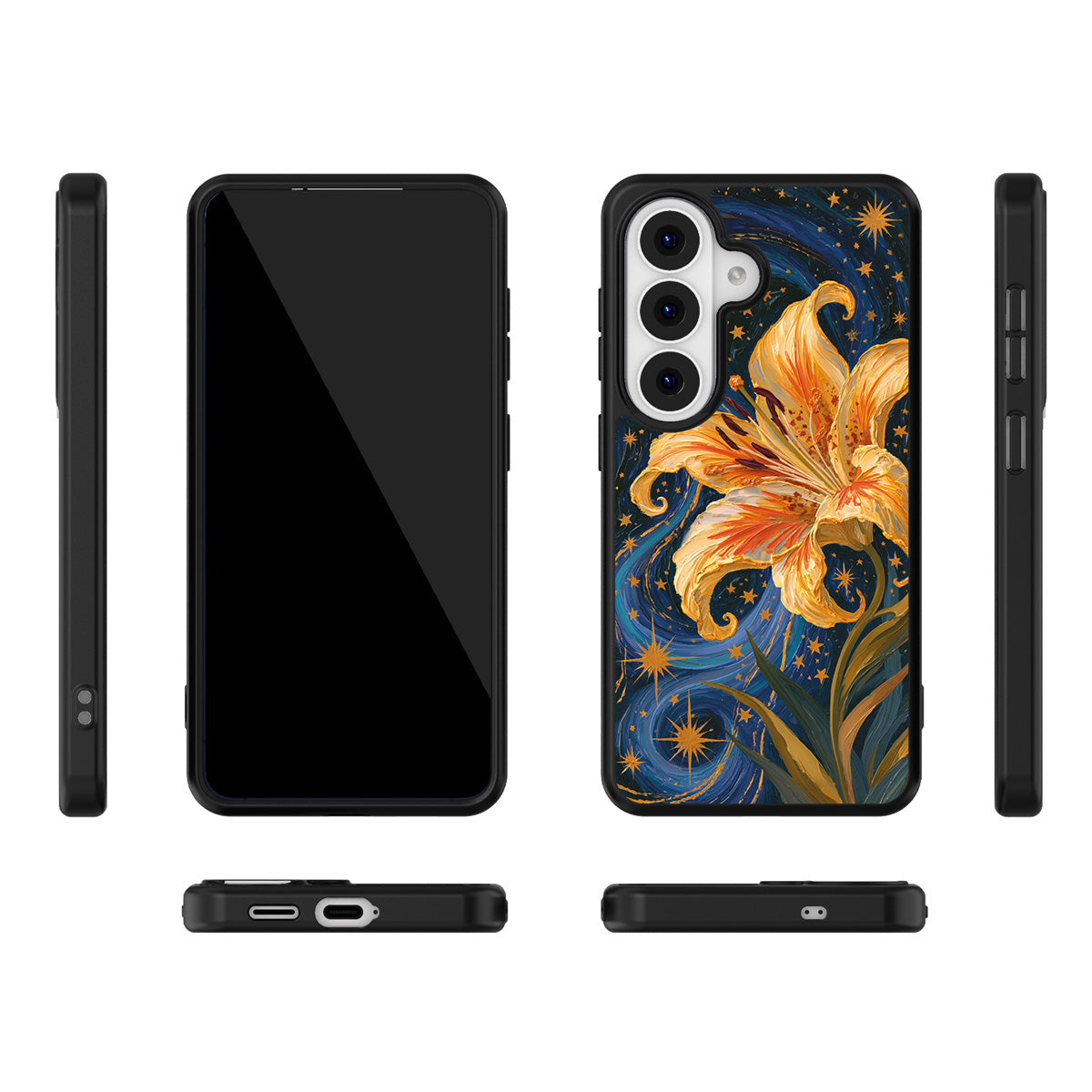 Celestial Bloom Samsung Galaxy S26 case – multi-angle view