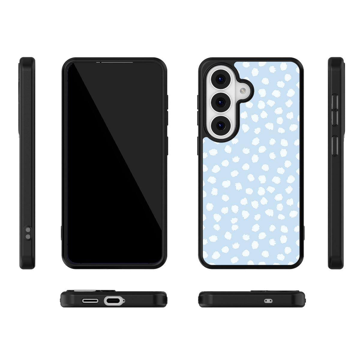 Cloud Dots Samsung Galaxy S26 case – multi-angle view