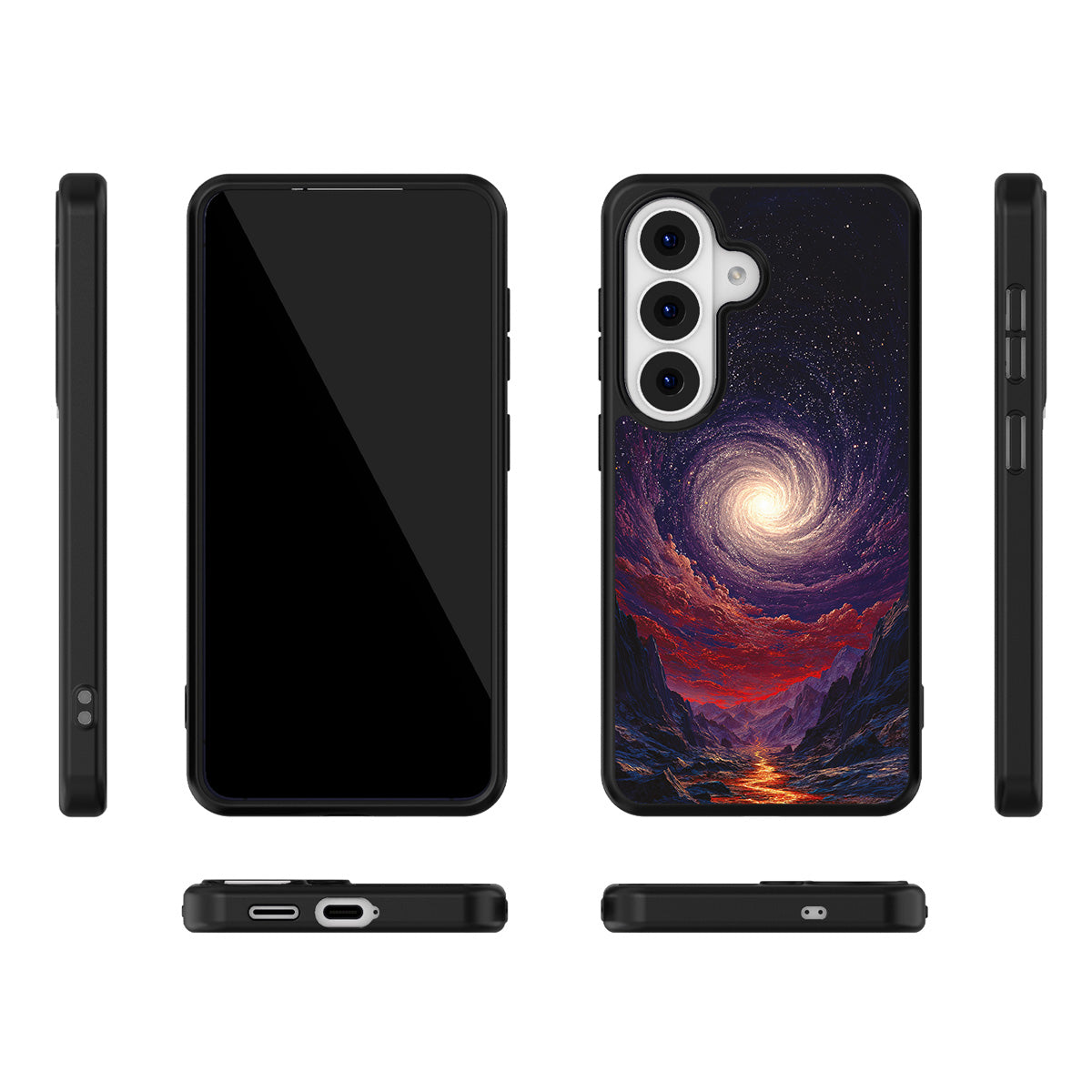 Cosmic Vortex Samsung Galaxy S26 Plus case – multi-angle view