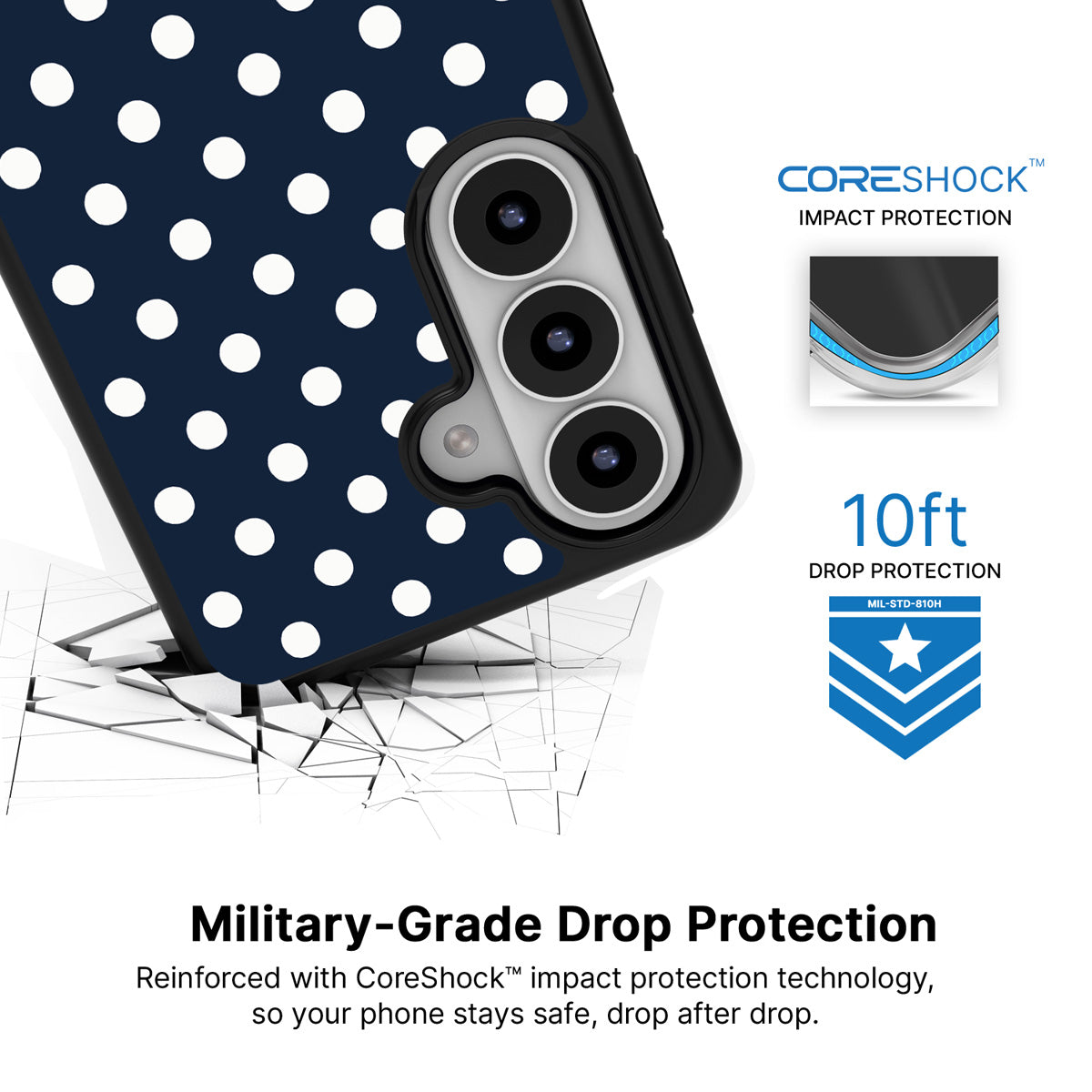 Deep Sea Samsung Galaxy S26 Plus case with 10ft military-grade drop protection
