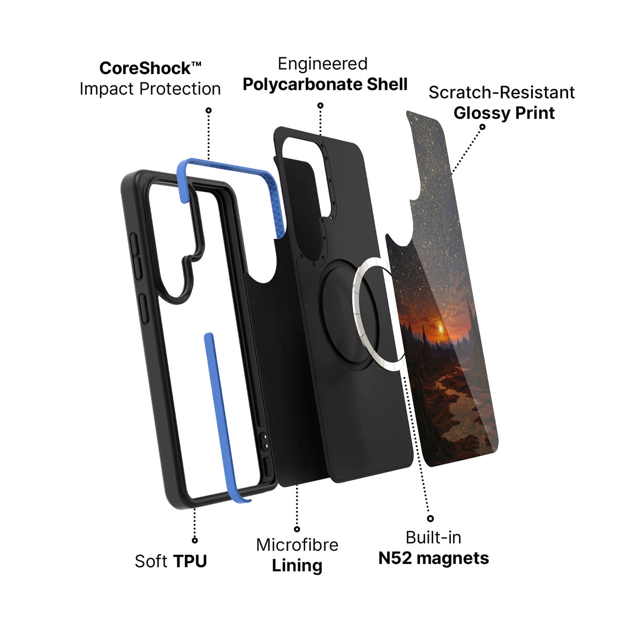 Samsung Galaxy S26 Ultra case construction and features – Desert Dusk phone case