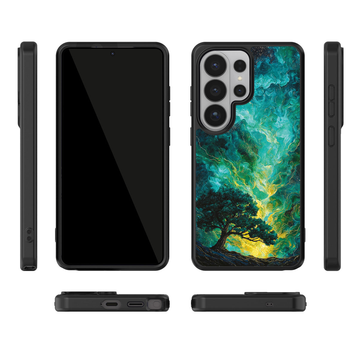 Emerald Storm Samsung Galaxy S26 Ultra case – multi-angle view