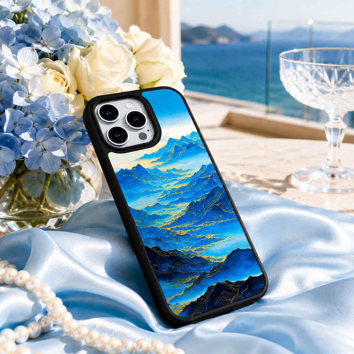 Blue Mountain Designer iPhone 16 Pro Max Case – Ethereal Dawn | MagSafe — view 2