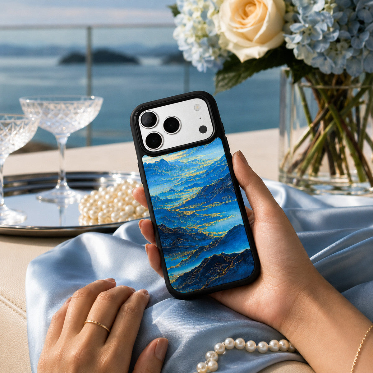 Blue Mountain Designer iPhone 18 Pro Case – Ethereal Dawn | MagSafe — view 3