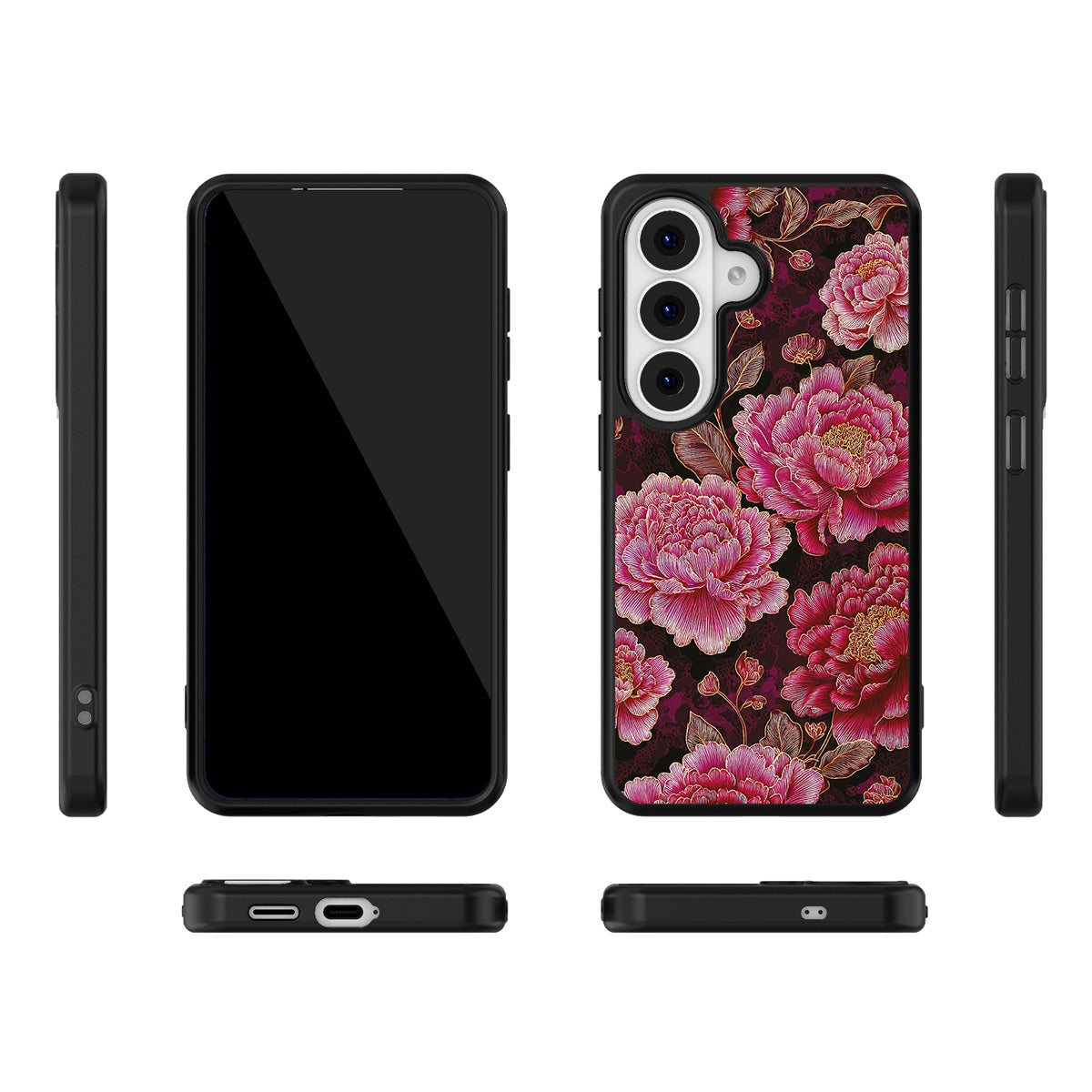 Floral Opulence Samsung Galaxy S26 case – multi-angle view
