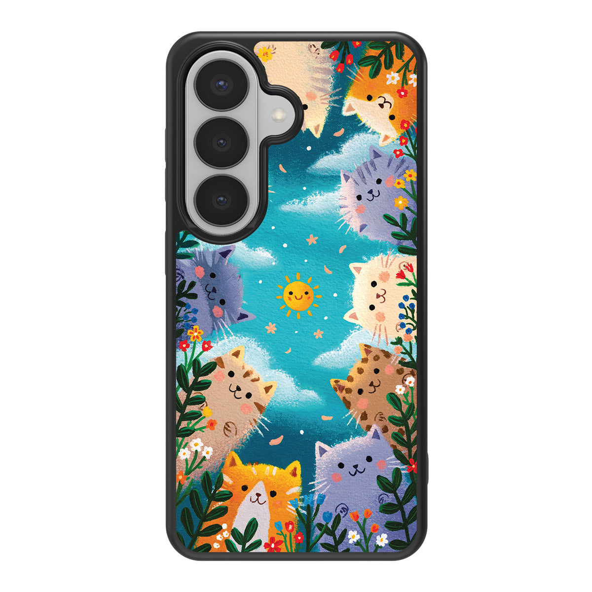Garden Kittens design back view – Samsung Galaxy S26 Plus case