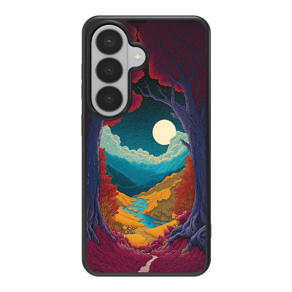 Harvest Moon design back view – Samsung Galaxy S26 case