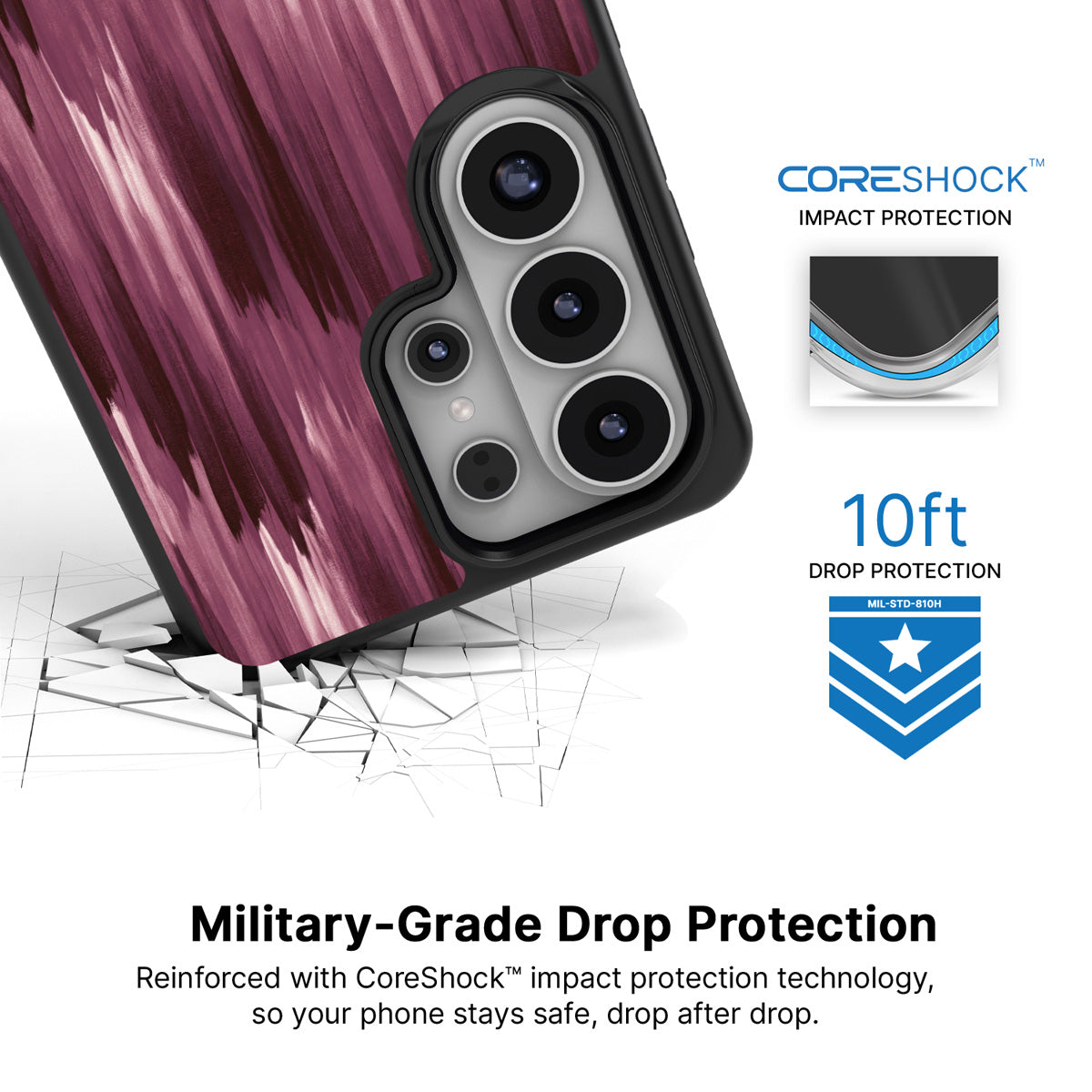 Ikat Haze Samsung Galaxy S26 Ultra case with 10ft military-grade drop protection