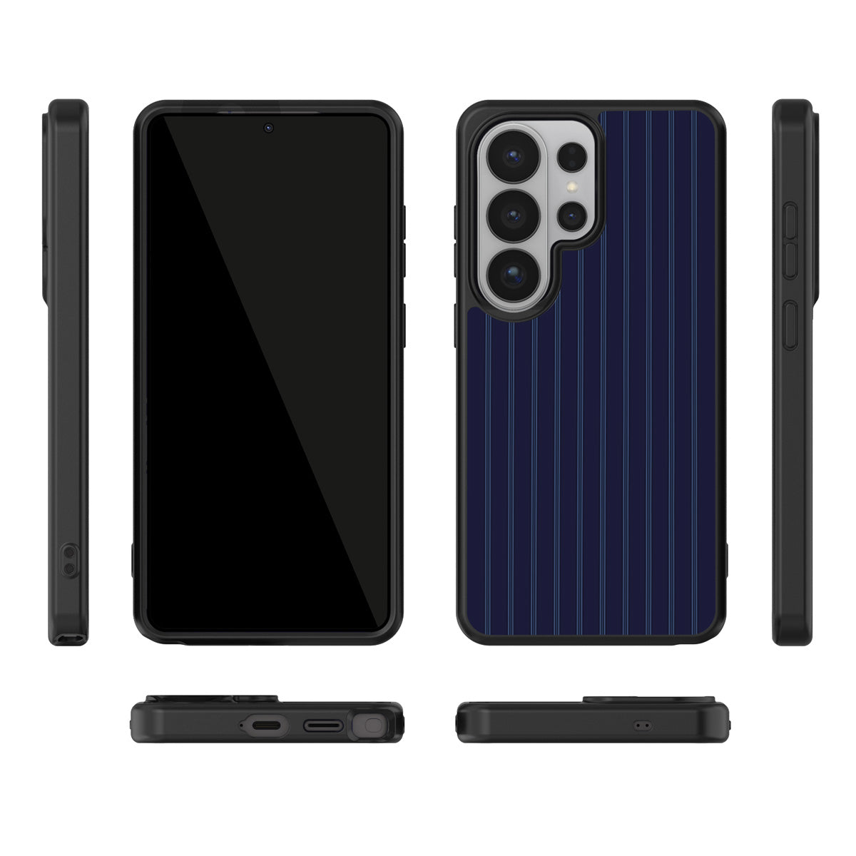 Ink Pinstripe Samsung Galaxy S26 Ultra case – multi-angle view