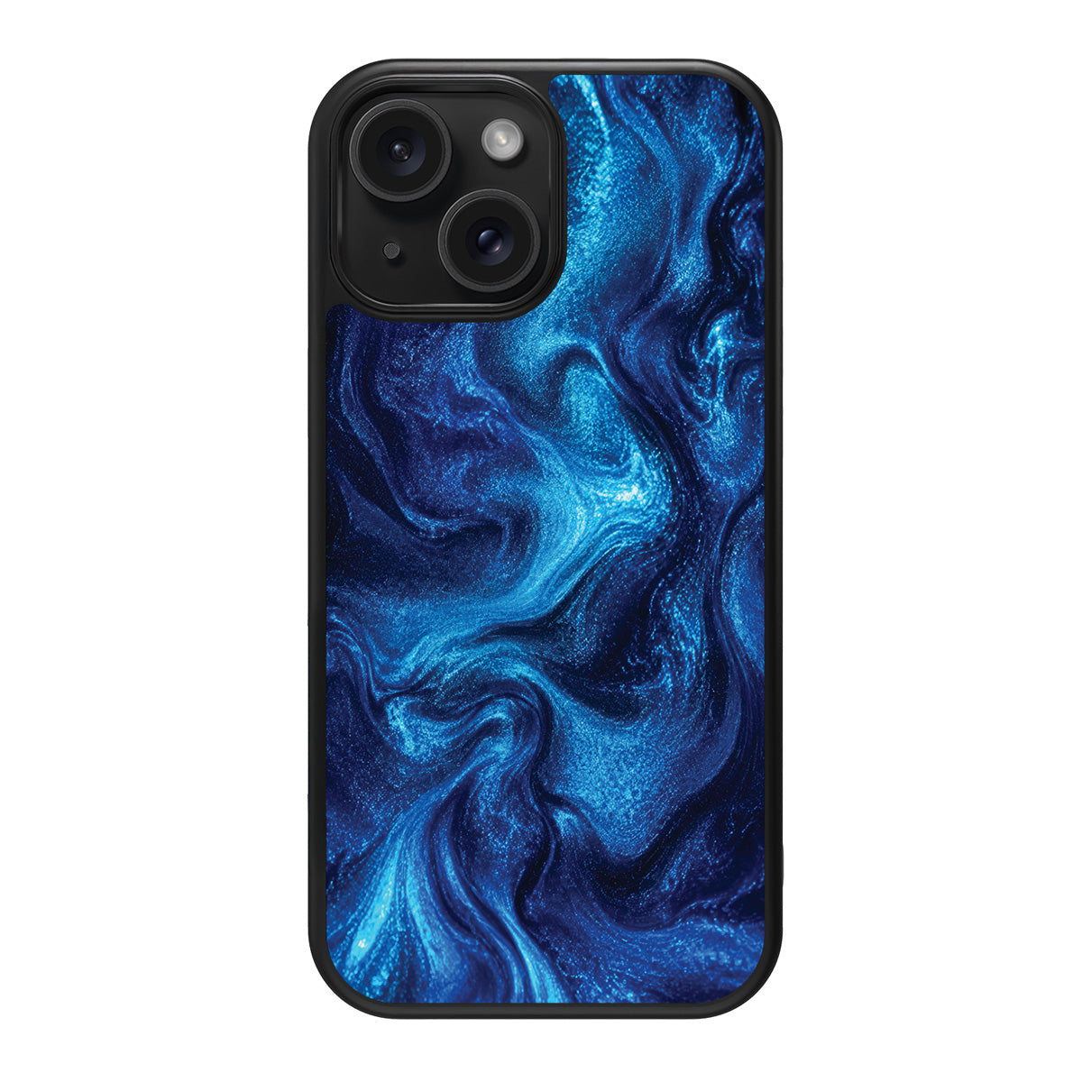 Blue Marble Designer iPhone 13 Case – Indigo Impasto | MagSafe