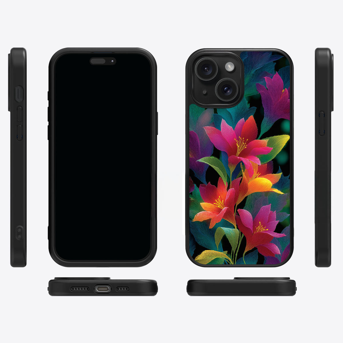 Floral Designer iPhone 13 Case – Jungle Bloom | MagSafe