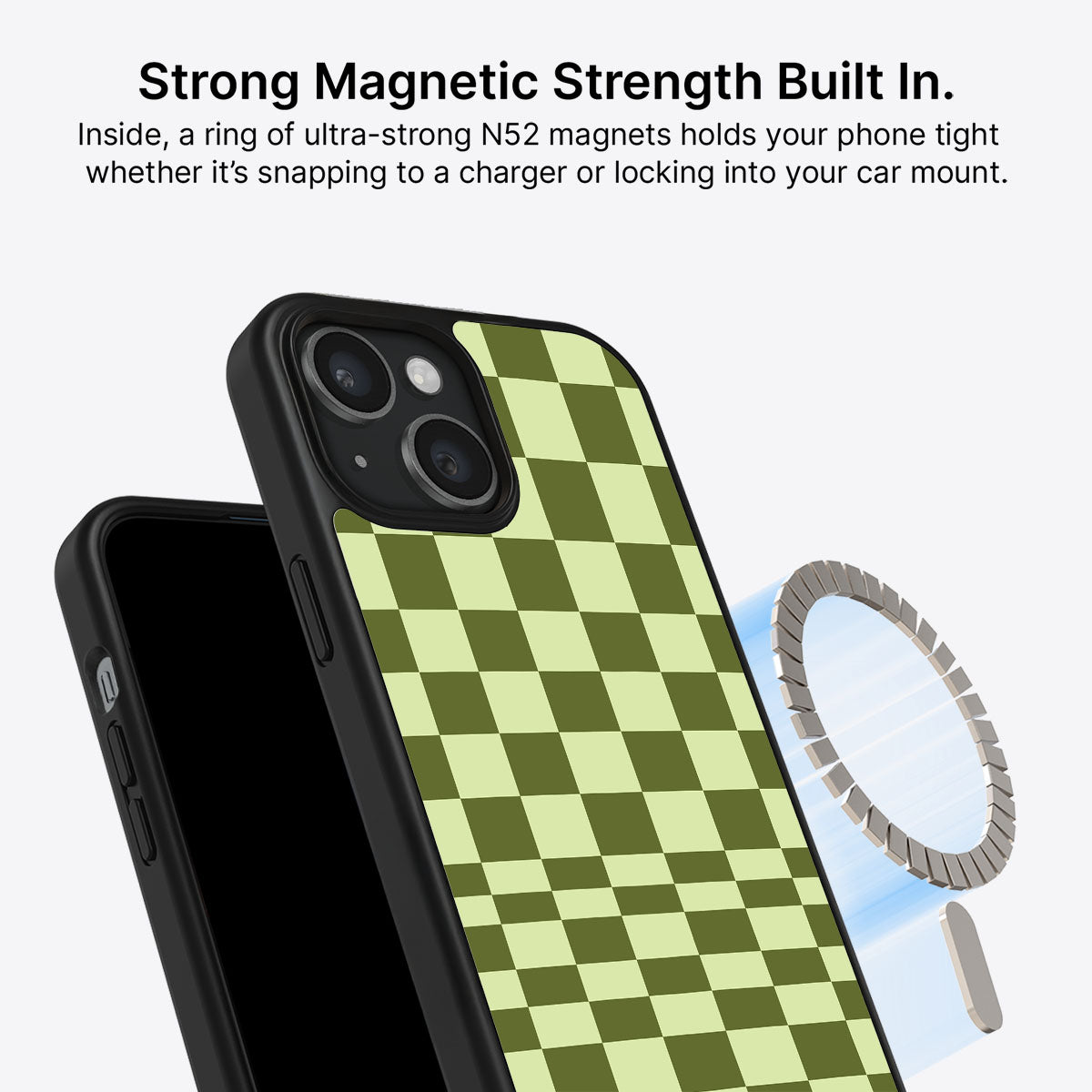 iPhone 13 MagSafe case – Olive Meadow design