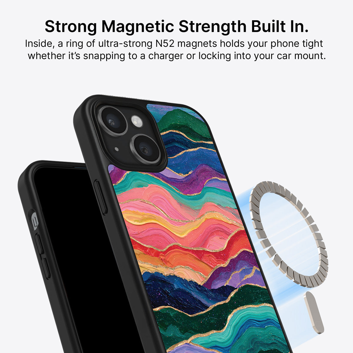 iPhone 13 MagSafe case – Painted Peaks design