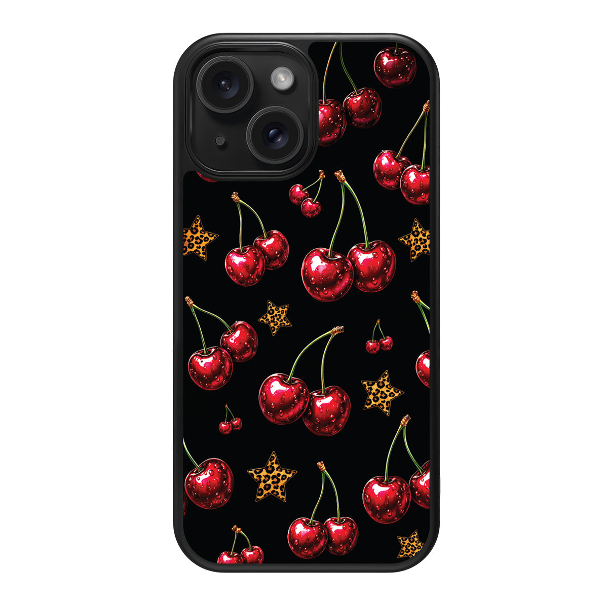 Rebel Cherry design back view – iPhone 13 case