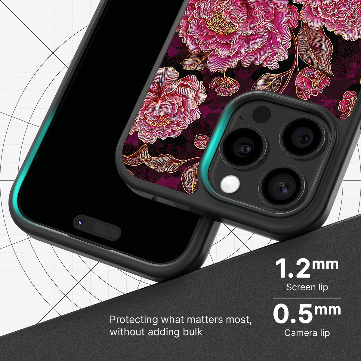 Floral Opulence slim iPhone 13 Pro phone case