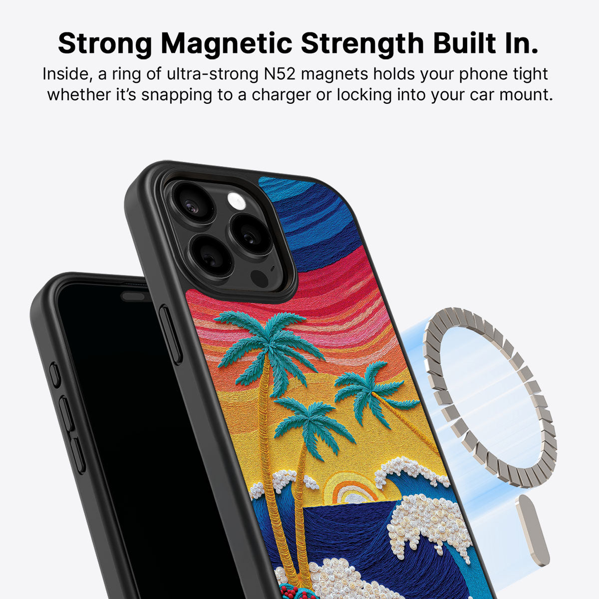 Tropical Designer iPhone 13 Pro Case – Paper Tropics | MagSafe