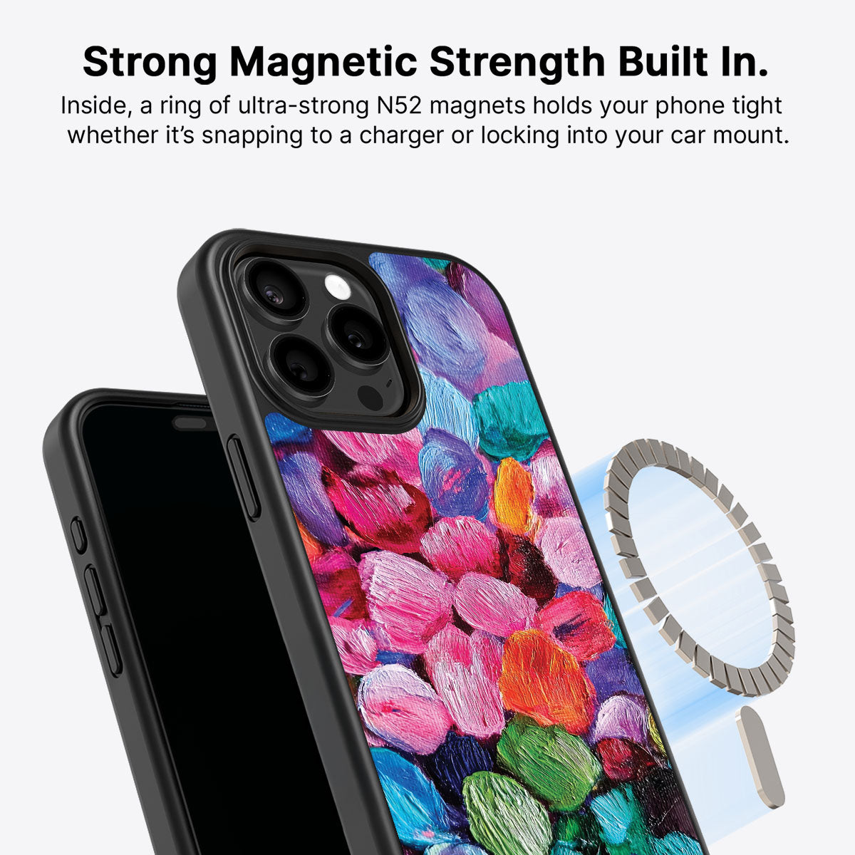 Floral Designer iPhone 13 Pro Case – Petal Mosaic | MagSafe