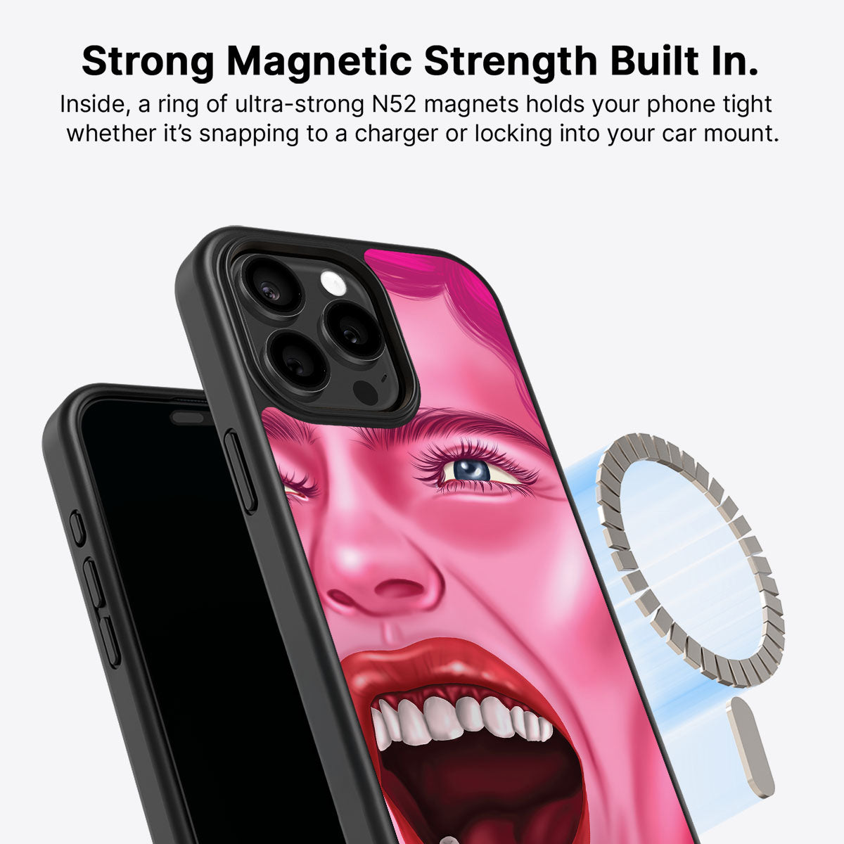 Pink Rage - iPhone 13 Pro Case #case type_core (magsafe)