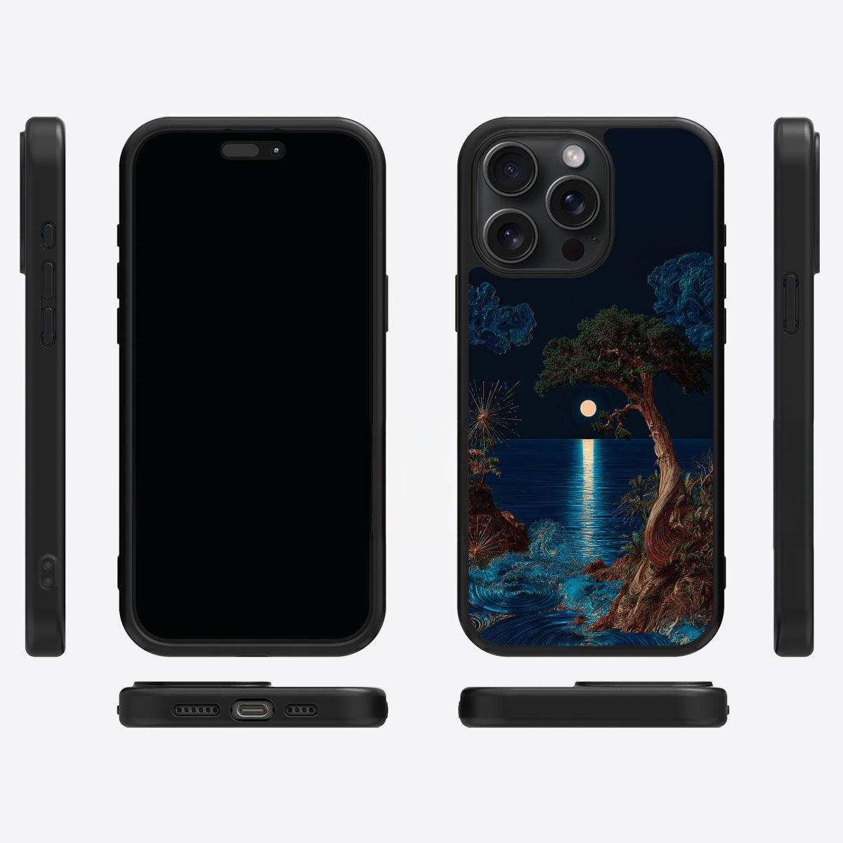 Quiet Moon iPhone 13 Pro case cover – multi-angle view