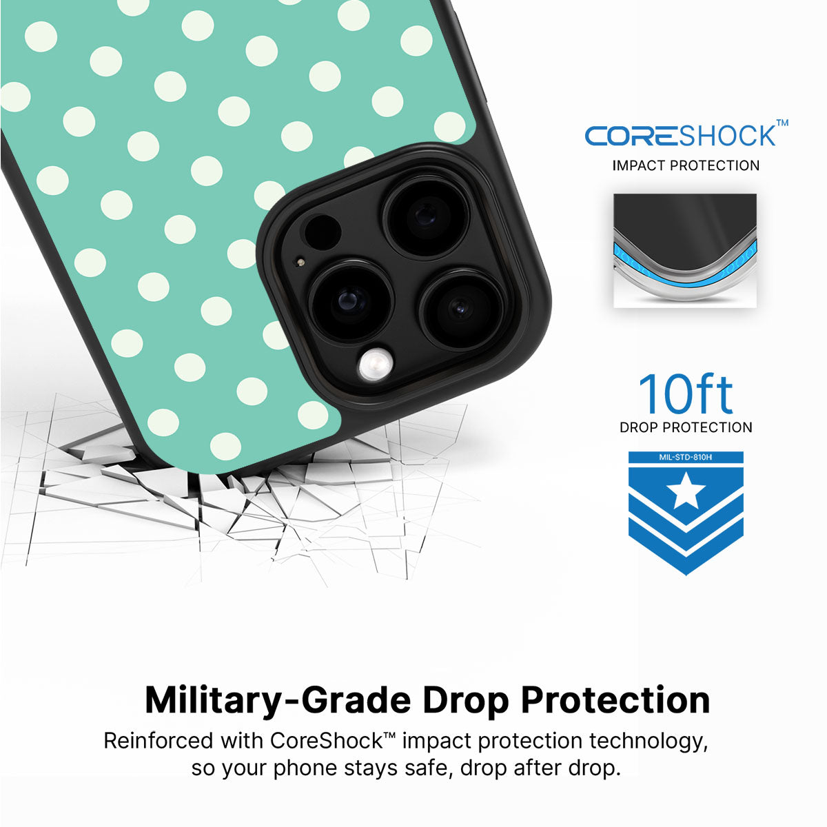 Sea Pearls iPhone 13 Pro case with drop protection