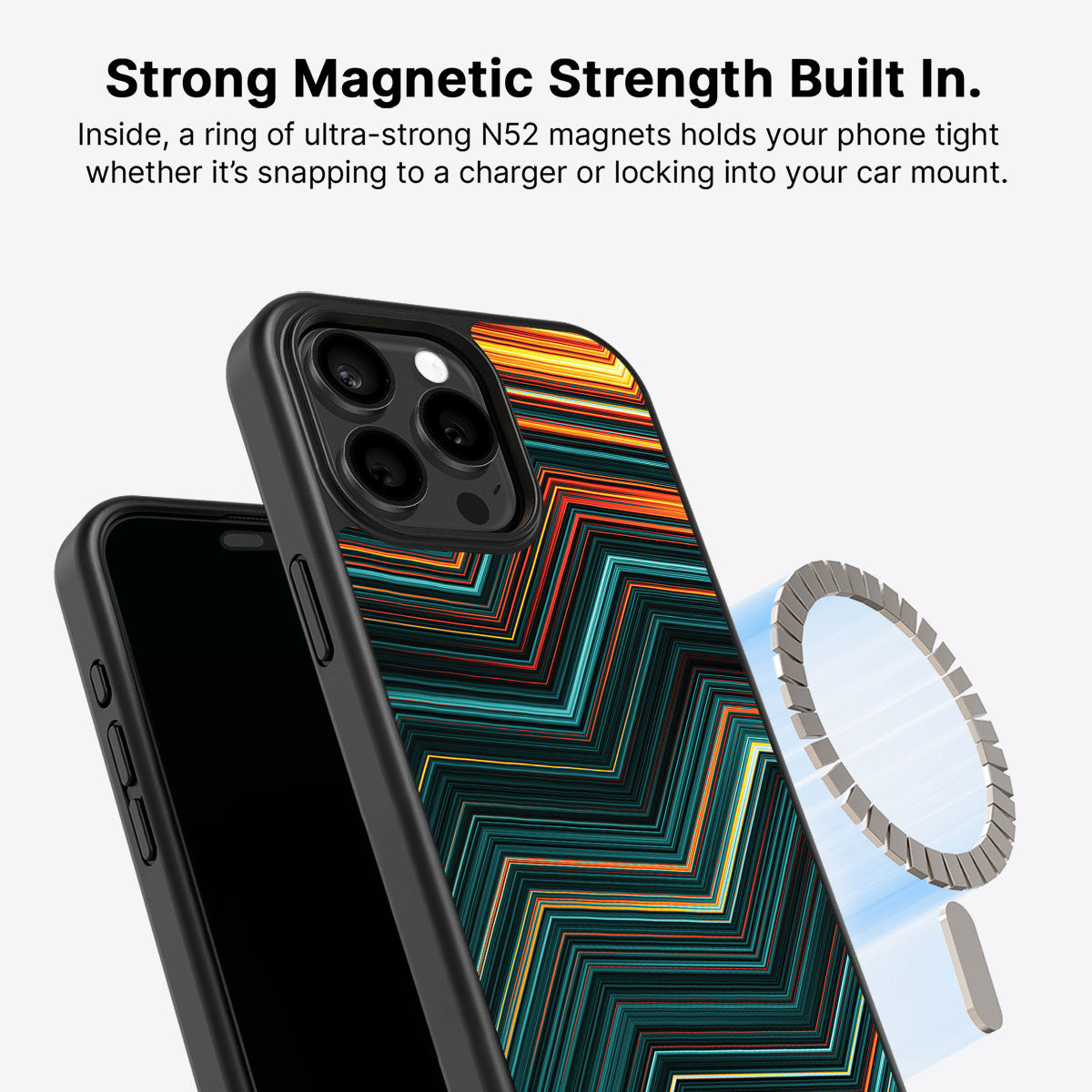 Techno Waves - iPhone 13 Pro Case #case type_core (magsafe)