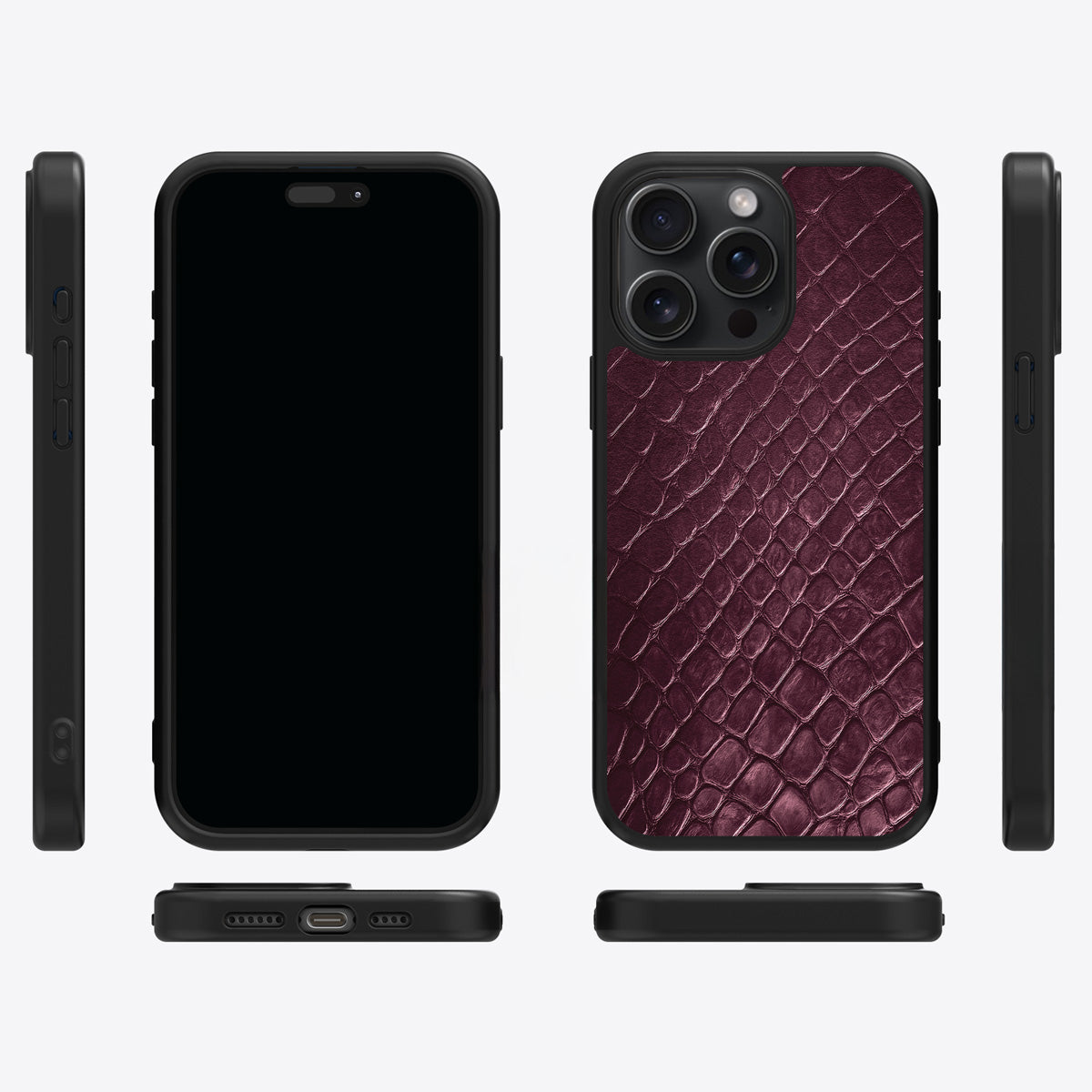Wine Python iPhone 13 Pro case cover – multi-angle view