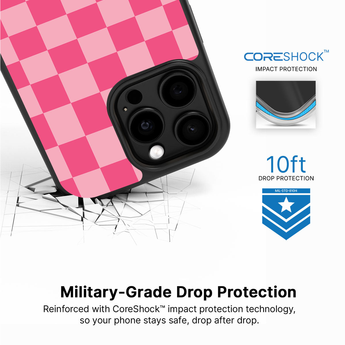Candy Check iPhone 13 Pro Max case with drop protection