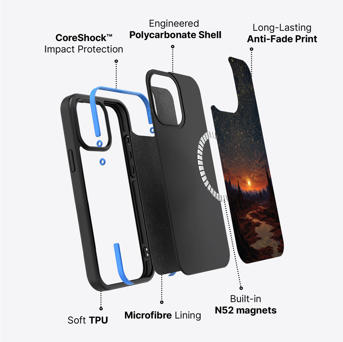 Orange Sunset Designer iPhone 13 Pro Max Case – Desert Dusk | MagSafe