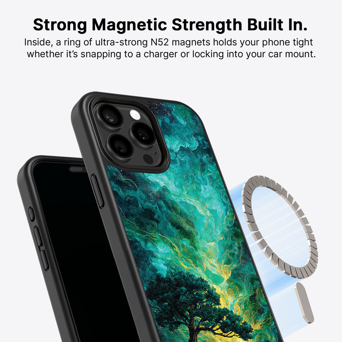 iPhone 13 Pro Max MagSafe case – Emerald Storm design