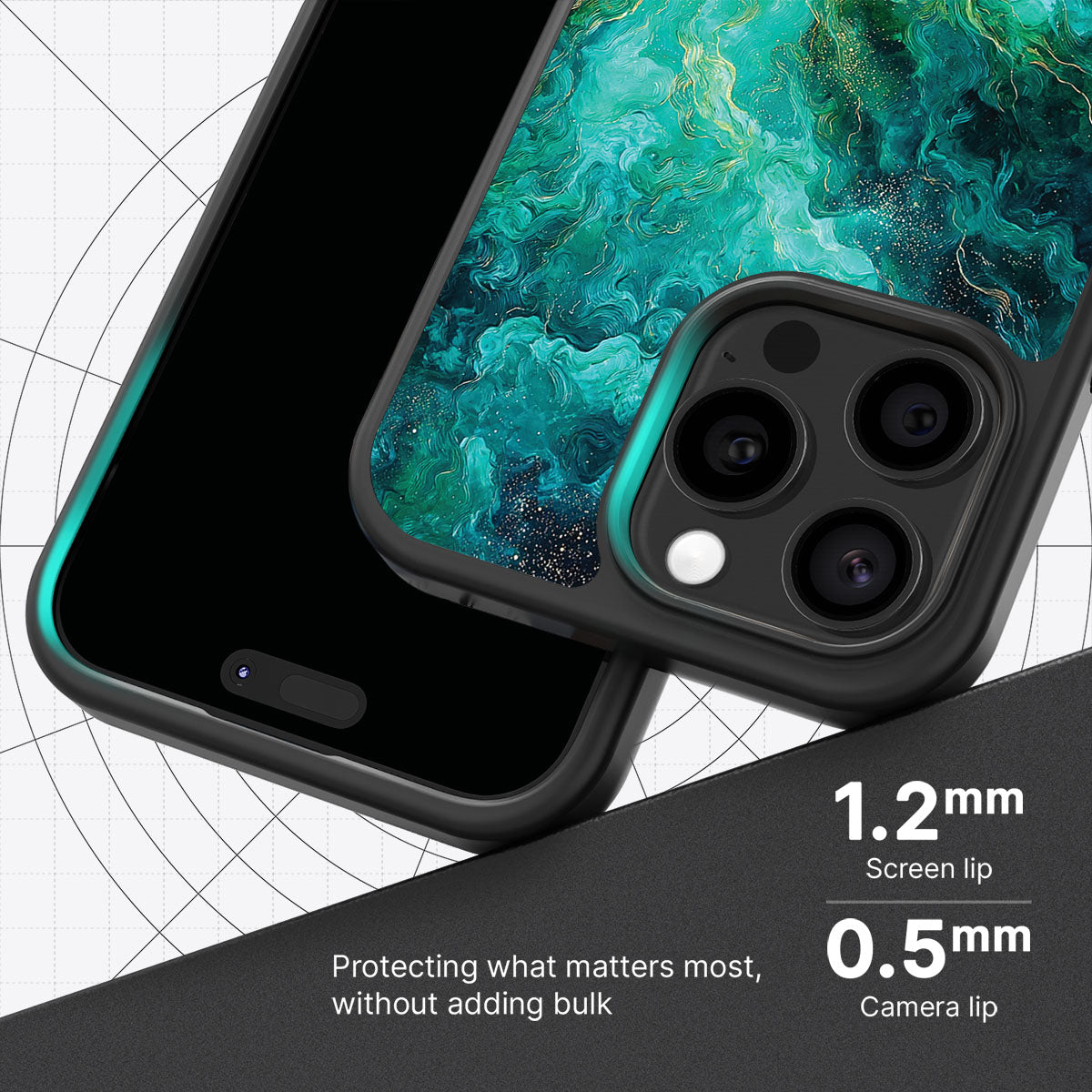 Emerald Storm slim iPhone 13 Pro Max phone case