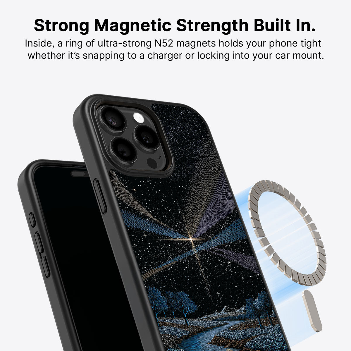 Celestial Designer iPhone 13 Pro Max Case – Falling Star | MagSafe