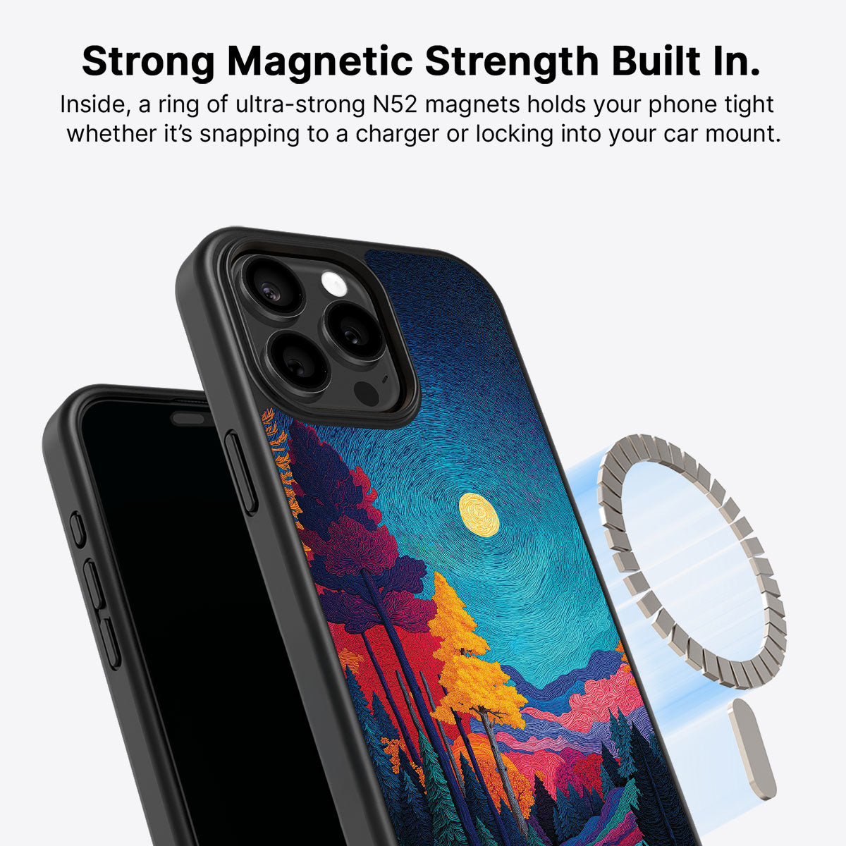 Boho Nature Designer iPhone 13 Pro Max Case – Folk Valley | MagSafe